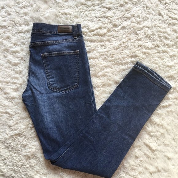 ZARA JEANS Collection Women's Straight Jeans Mid Rise Logo RN USA 773  Blue 34 - Picture 4 of 10